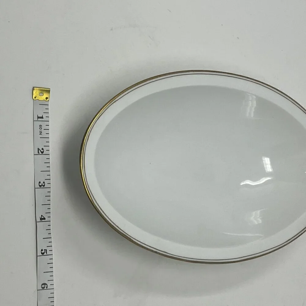 Royal Innsbruck Vienna china serving dish small white gold Czechoslovakia